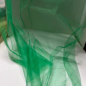 Nile Green Tulle Sheer Fabric Weddings Showers, Gift Wrapping
